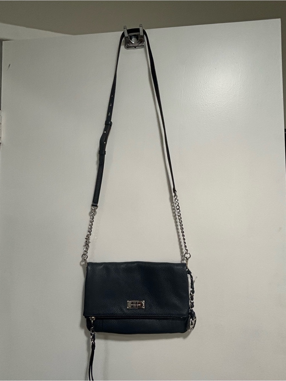Blue Leather Crossbody Shoulder Bag - Michael Kors